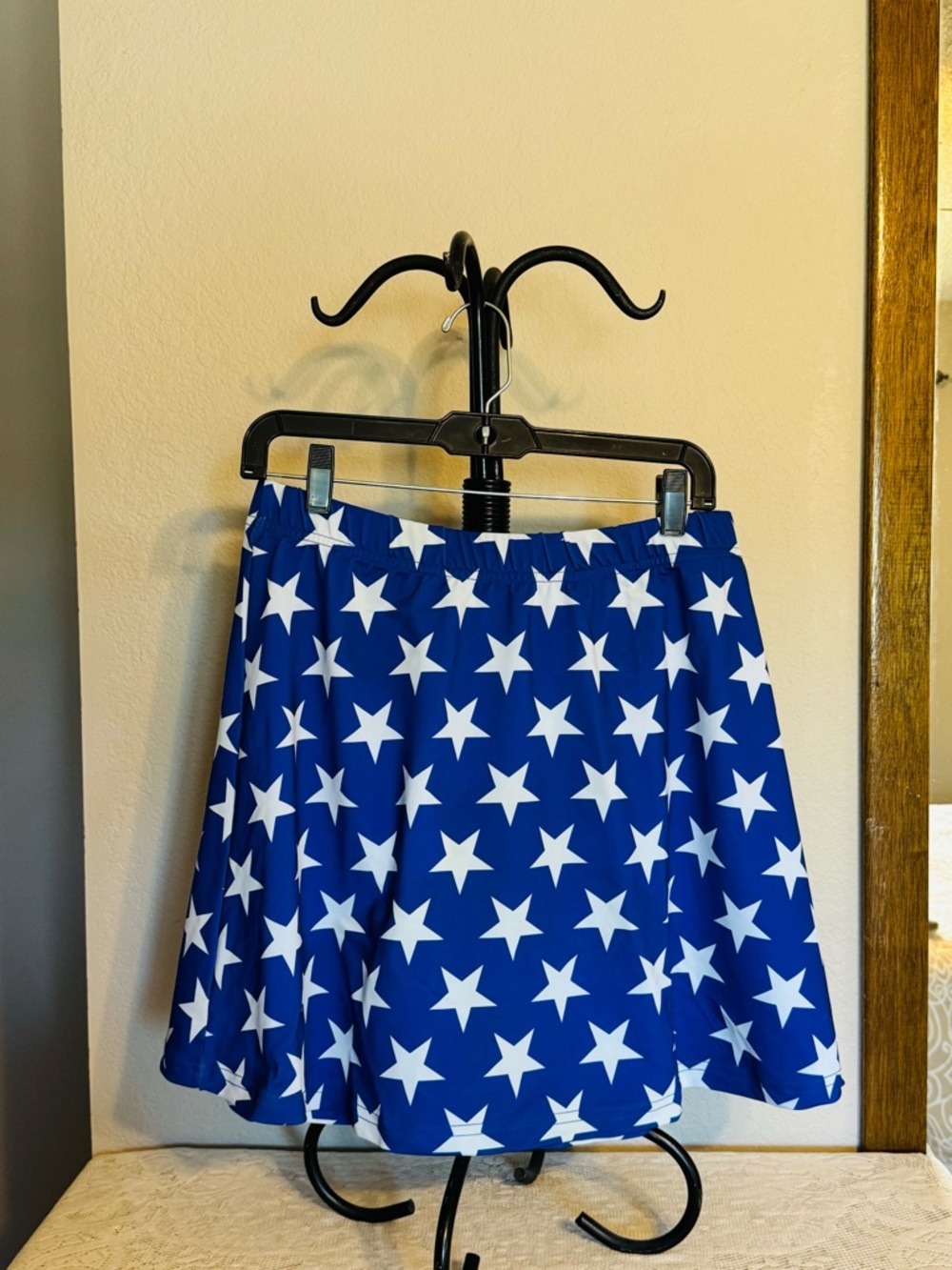 Gorgeous Royal Blue Star Print Skirt - XL